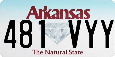AR license plate 481VYY