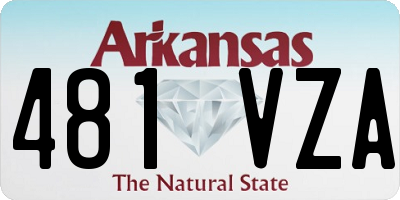 AR license plate 481VZA