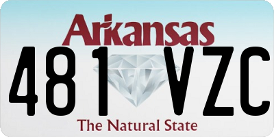 AR license plate 481VZC