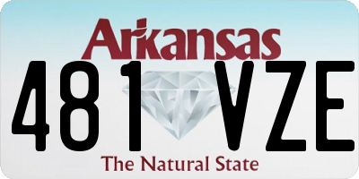 AR license plate 481VZE