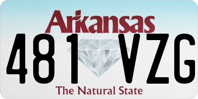 AR license plate 481VZG
