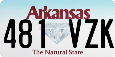 AR license plate 481VZK
