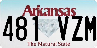 AR license plate 481VZM