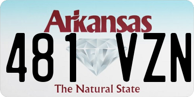 AR license plate 481VZN