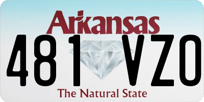AR license plate 481VZO