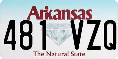 AR license plate 481VZQ