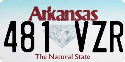 AR license plate 481VZR