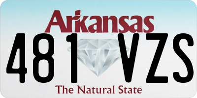 AR license plate 481VZS