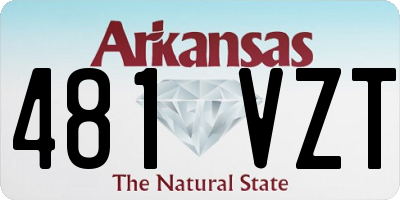 AR license plate 481VZT