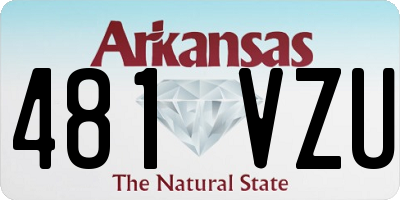 AR license plate 481VZU