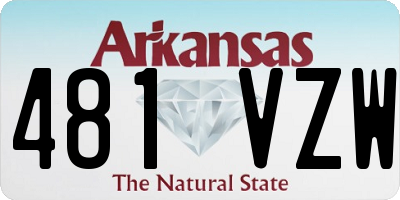 AR license plate 481VZW