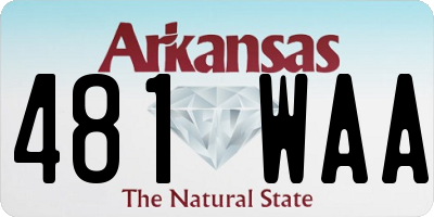 AR license plate 481WAA