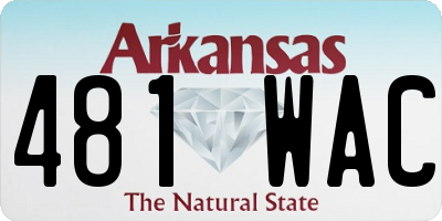 AR license plate 481WAC