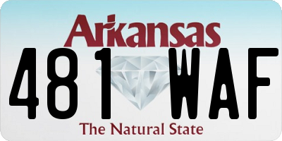 AR license plate 481WAF