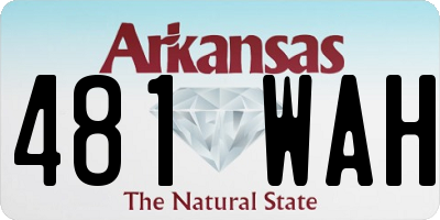 AR license plate 481WAH