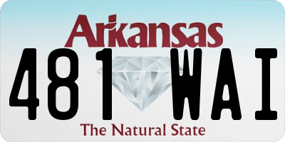AR license plate 481WAI