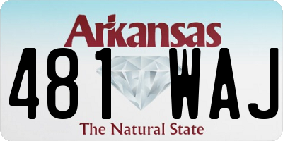 AR license plate 481WAJ