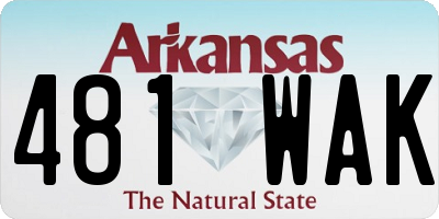 AR license plate 481WAK