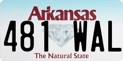 AR license plate 481WAL