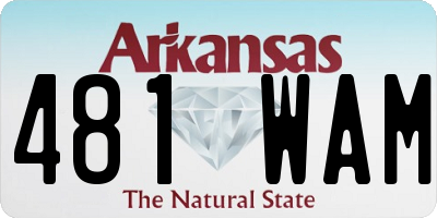 AR license plate 481WAM