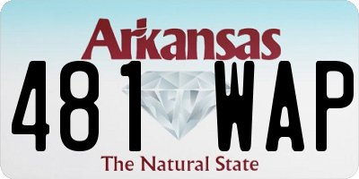 AR license plate 481WAP