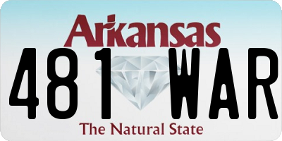 AR license plate 481WAR