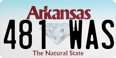 AR license plate 481WAS
