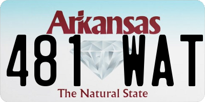 AR license plate 481WAT