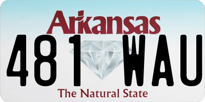 AR license plate 481WAU