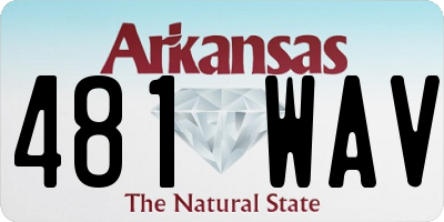 AR license plate 481WAV