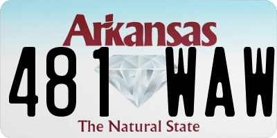 AR license plate 481WAW