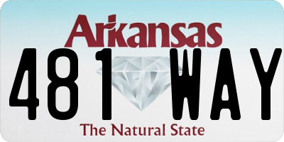 AR license plate 481WAY