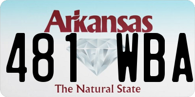 AR license plate 481WBA