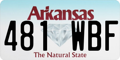 AR license plate 481WBF
