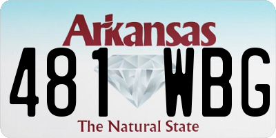 AR license plate 481WBG