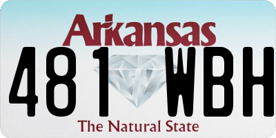 AR license plate 481WBH