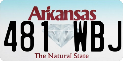 AR license plate 481WBJ