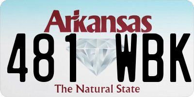 AR license plate 481WBK