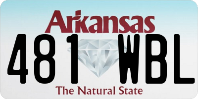AR license plate 481WBL