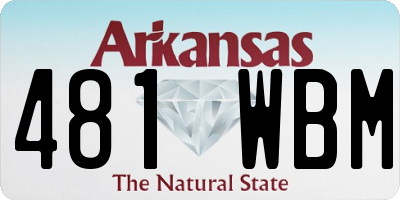 AR license plate 481WBM