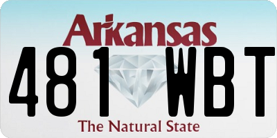 AR license plate 481WBT