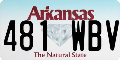 AR license plate 481WBV
