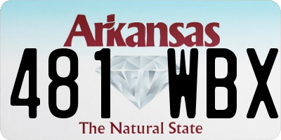 AR license plate 481WBX