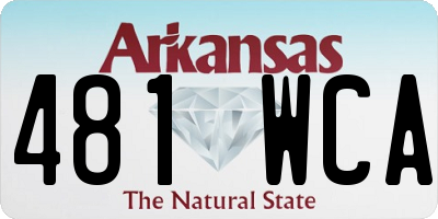 AR license plate 481WCA