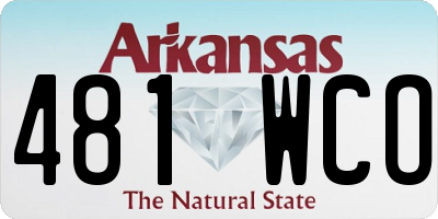 AR license plate 481WCO