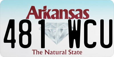 AR license plate 481WCU