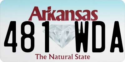 AR license plate 481WDA