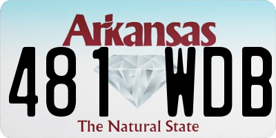 AR license plate 481WDB