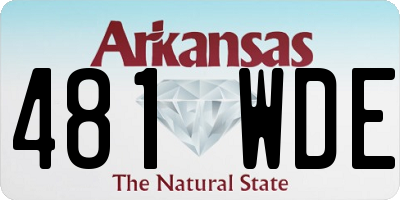 AR license plate 481WDE