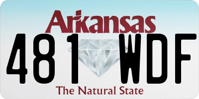 AR license plate 481WDF